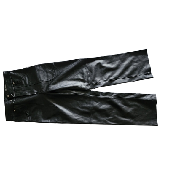 Blank NYC Black Leather Pants/ Baxter Rib Cage Pants - Picture 9 of 12